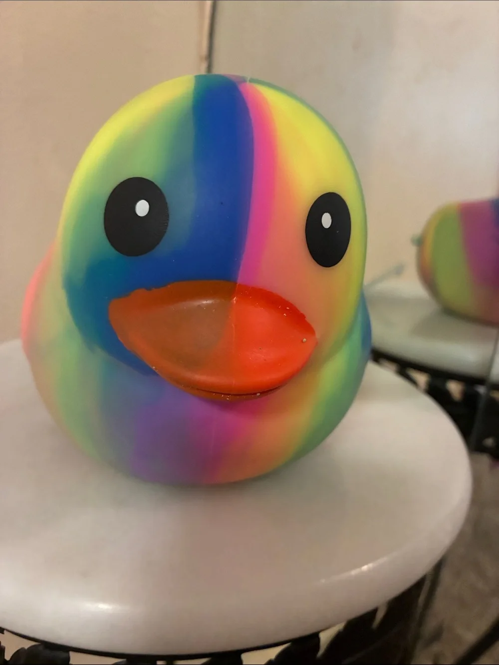 Rainbow Rubber Duck Sensory Toy - Multicolor